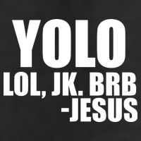 Yolo LOL, JK. BRB Jesus Adult Drive Performance Visor
