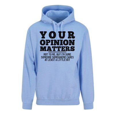 Your Opinion Matters Not To Me Funny Sarcastic Humor Retro Funny Gift Unisex Surf Hoodie