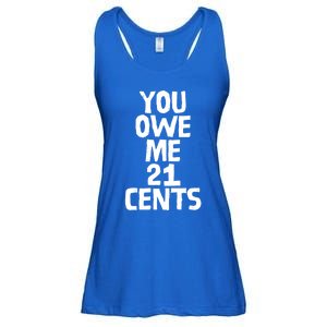 You Owe Me 21 Cents Female Wag Gap Equal Pay Feminist Gift Ladies Essential Flowy Tank