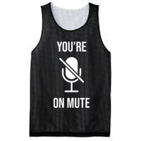 You're On Mute Online Joke Mesh Reversible Basketball Jersey Tank