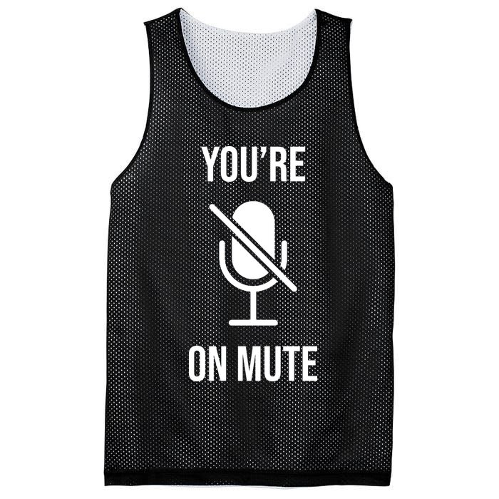 You're On Mute Online Joke Mesh Reversible Basketball Jersey Tank