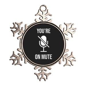 You're On Mute Online Joke Metallic Star Ornament