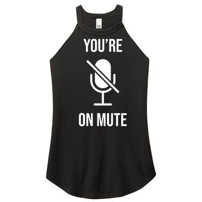 You're On Mute Online Joke Women’s Perfect Tri Rocker Tank