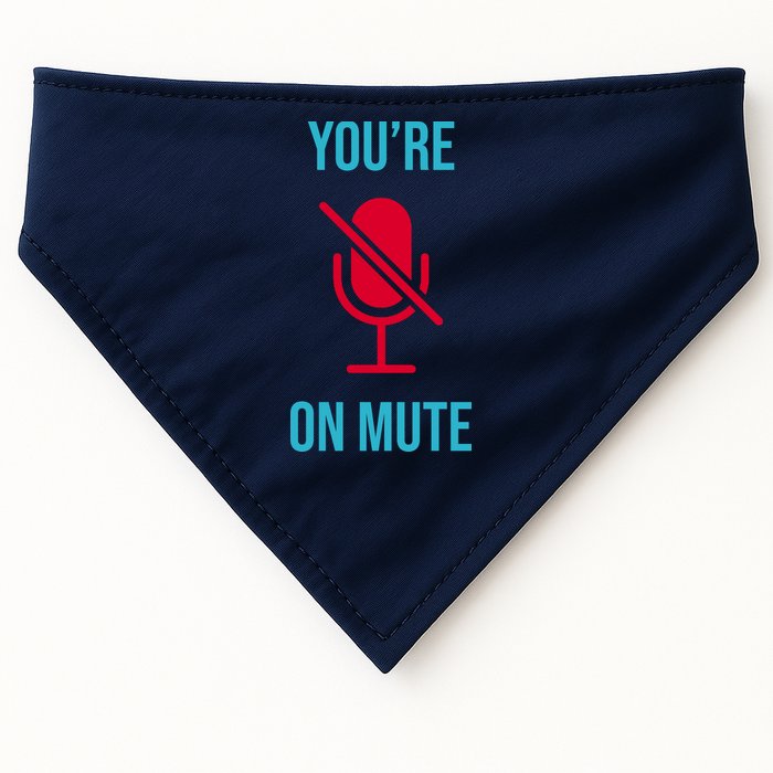 You're On Mute Funny Meme USA-Made Doggie Bandana