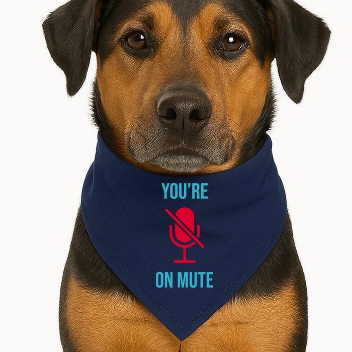 You're On Mute Funny Meme USA-Made Doggie Bandana