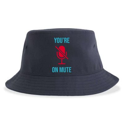 You're On Mute Funny Meme Sustainable Bucket Hat