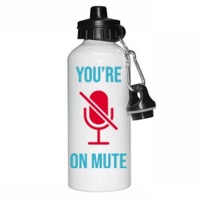 You're On Mute Funny Meme Aluminum Water Bottle 