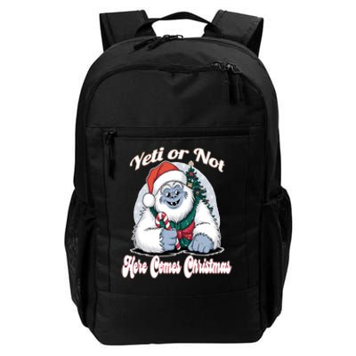 Yeti Or Not Here Comes Christmas Fun Xmas Daily Commute Backpack