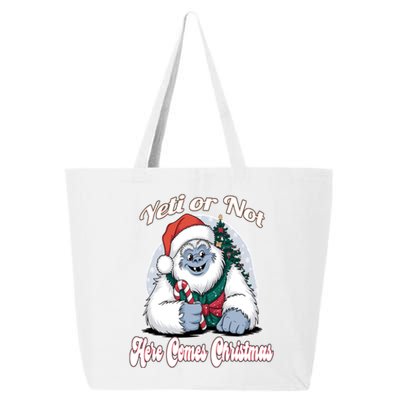 Yeti Or Not Here Comes Christmas Fun Xmas 25L Jumbo Tote