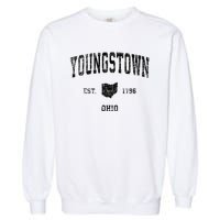 Youngstown Ohio Oh Vintage Sports Design Garment-Dyed Sweatshirt