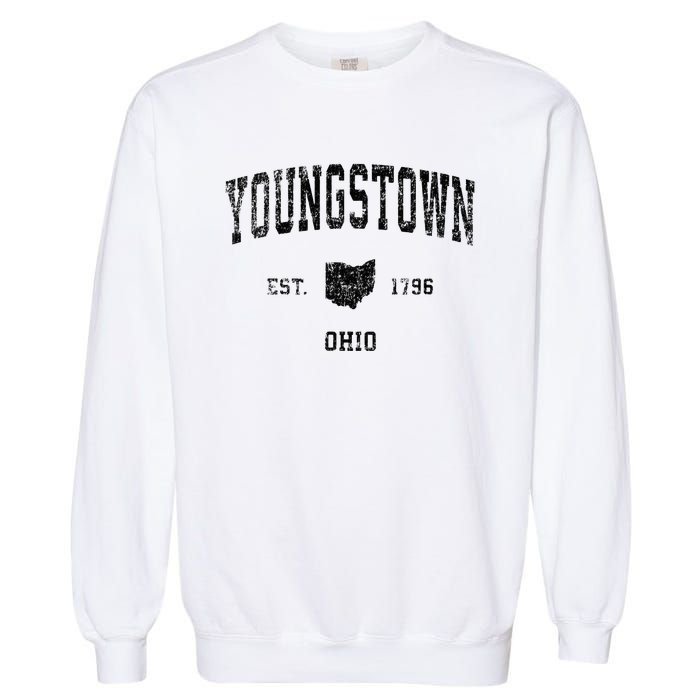 Youngstown Ohio Oh Vintage Sports Design Garment-Dyed Sweatshirt