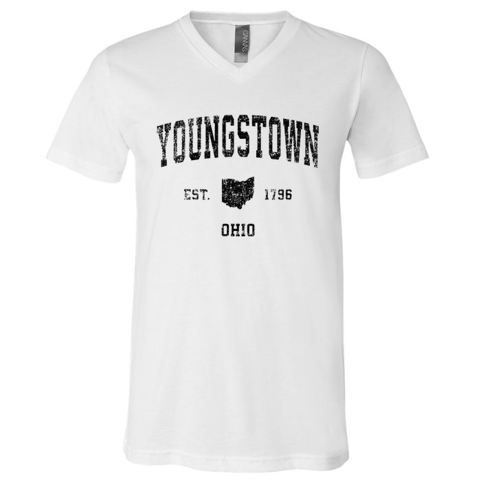 Youngstown Ohio Oh Vintage Sports Design V-Neck T-Shirt