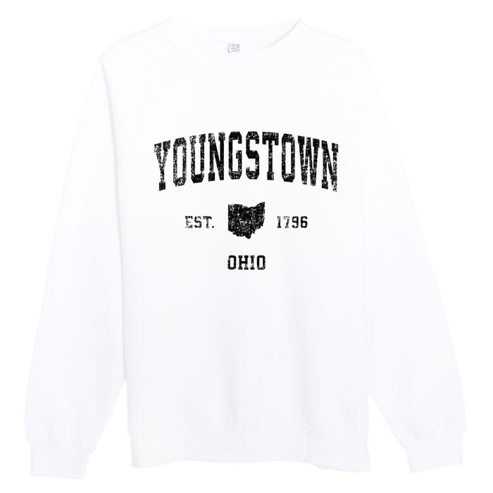 Youngstown Ohio Oh Vintage Sports Design Premium Crewneck Sweatshirt