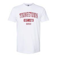 Youngstown Ohio Oh Vintage Sports Design Red Design Softstyle CVC T-Shirt