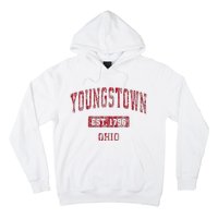 Youngstown Ohio Oh Vintage Sports Design Red Design Hoodie