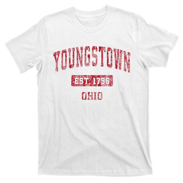 Youngstown Ohio Oh Vintage Sports Design Red Design T-Shirt