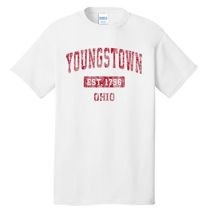 Youngstown Ohio Oh Vintage Sports Design Red Design Tall T-Shirt