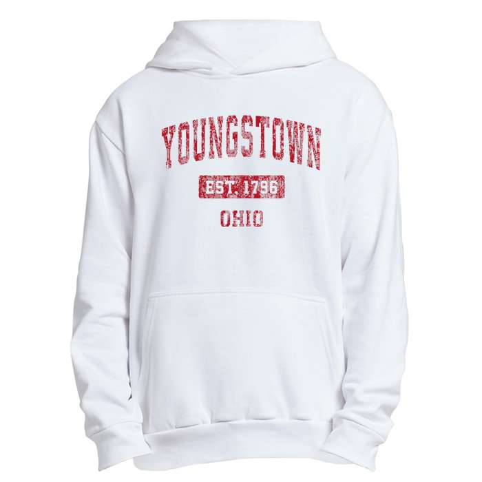 Youngstown Ohio Oh Vintage Sports Design Red Design Urban Pullover Hoodie