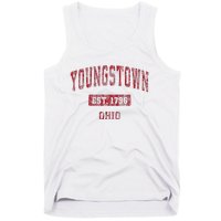 Youngstown Ohio Oh Vintage Sports Design Red Design Tank Top