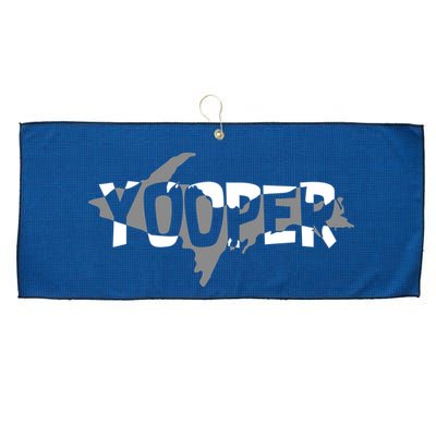 Yooper MI Upper Peninsula Michigan Large Microfiber Waffle Golf Towel