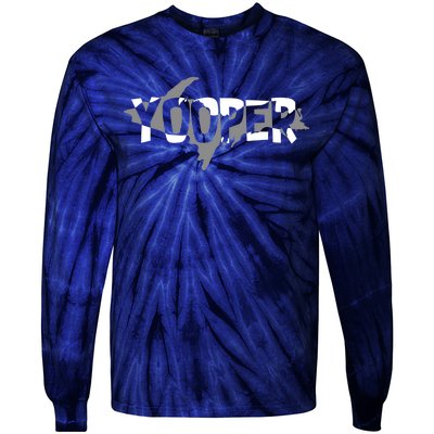 Yooper MI Upper Peninsula Michigan Tie-Dye Long Sleeve Shirt