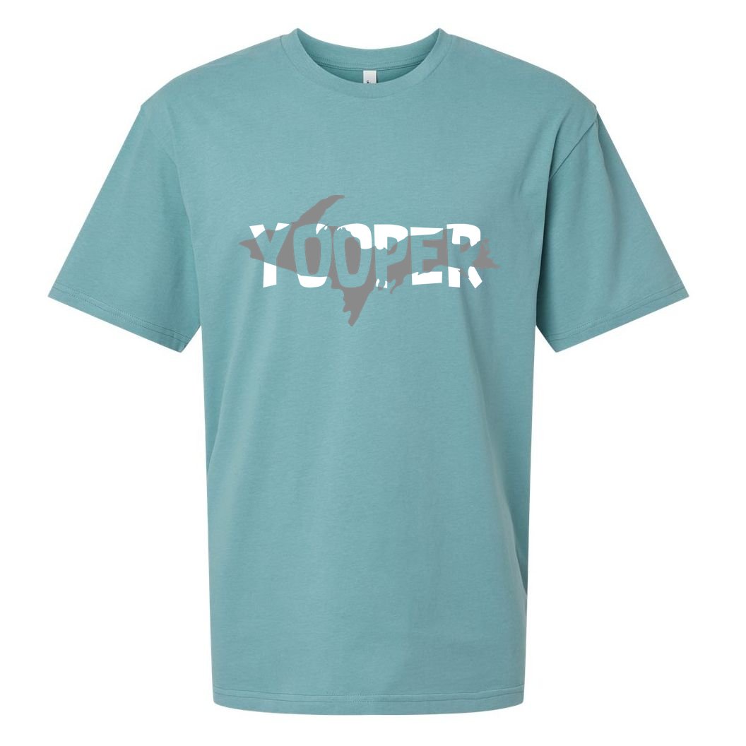 Yooper MI Upper Peninsula Michigan Sueded Cloud Jersey T-Shirt
