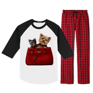 Yorki Dogs in Bag Raglan Sleeve Pajama Set