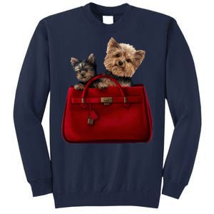 Yorki Dogs in Bag Tall Sweatshirt