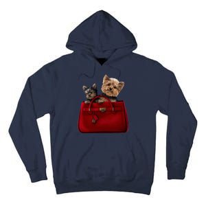 Yorki Dogs in Bag Tall Hoodie