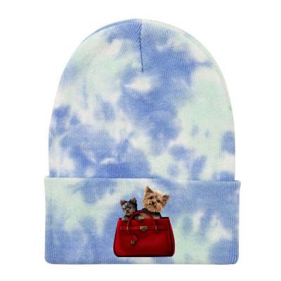 Yorki Dogs in Bag Tie Dye 12in Knit Beanie