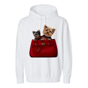 Yorki Dogs in Bag Garment-Dyed Fleece Hoodie