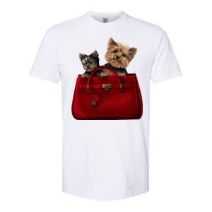 Yorki Dogs in Bag Softstyle CVC T-Shirt