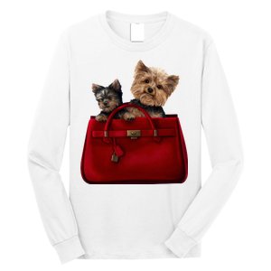 Yorki Dogs in Bag Long Sleeve Shirt