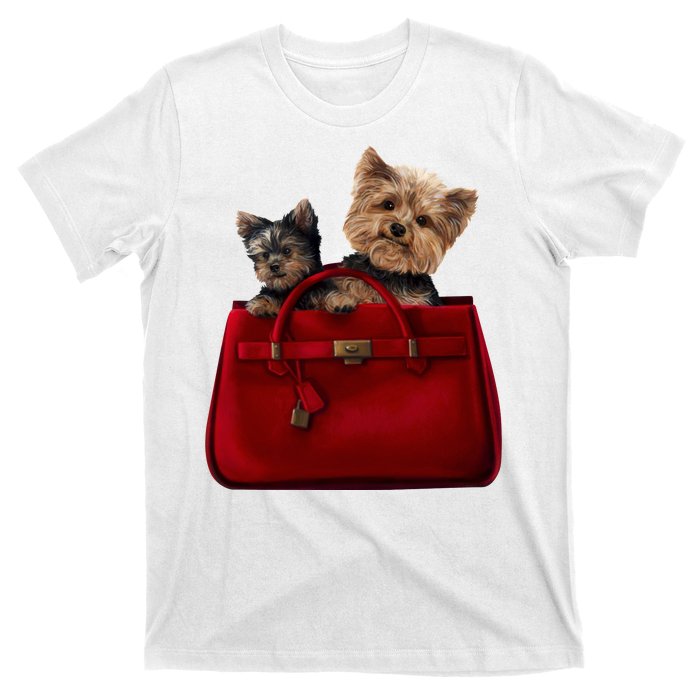 Yorki Dogs in Bag T-Shirt