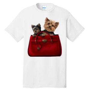 Yorki Dogs in Bag Tall T-Shirt