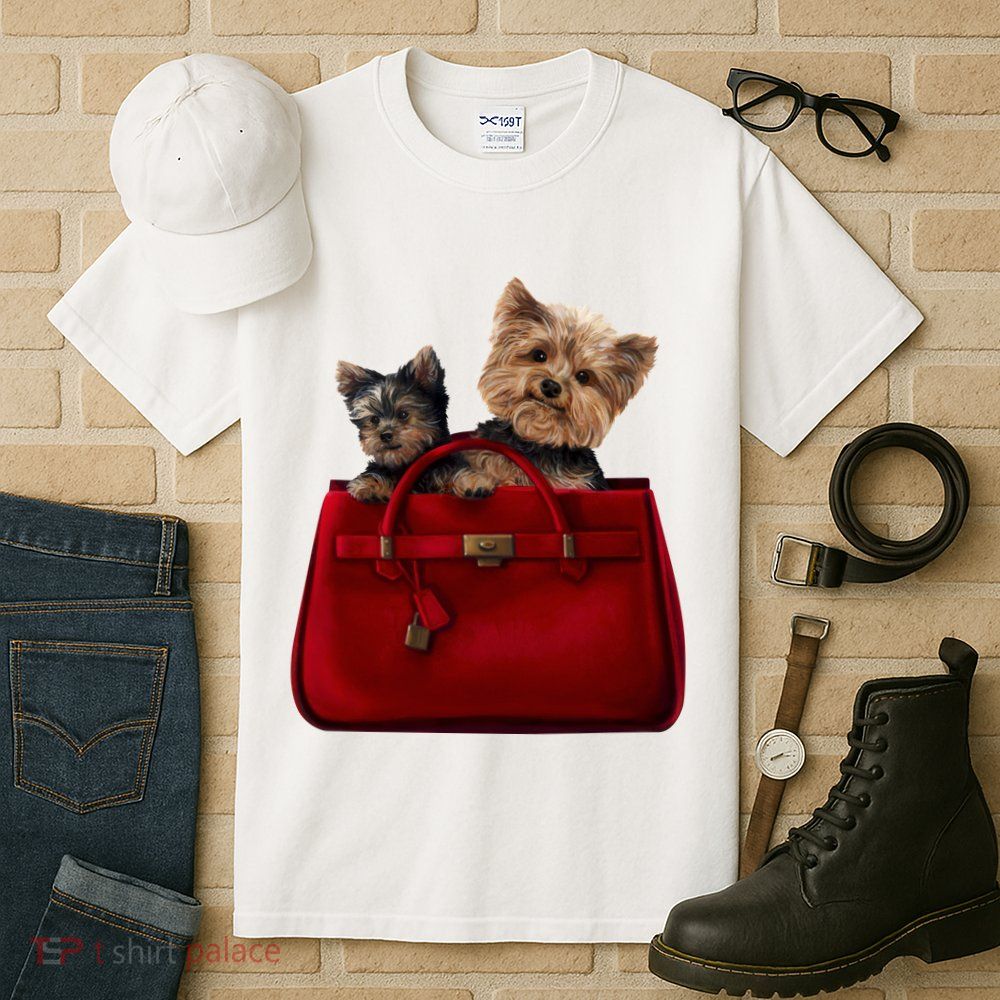 Yorki Dogs in Bag Tall T-Shirt