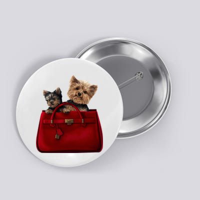 Yorki Dogs in Bag Button