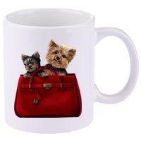 Yorki Dogs in Bag 11oz C Handle Ceramic Mug