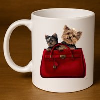 Yorki Dogs in Bag 11oz C Handle Ceramic Mug