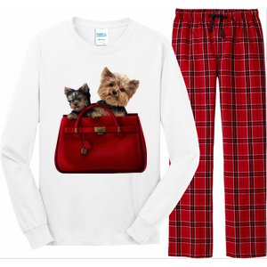 Yorki Dogs in Bag Long Sleeve Pajama Set