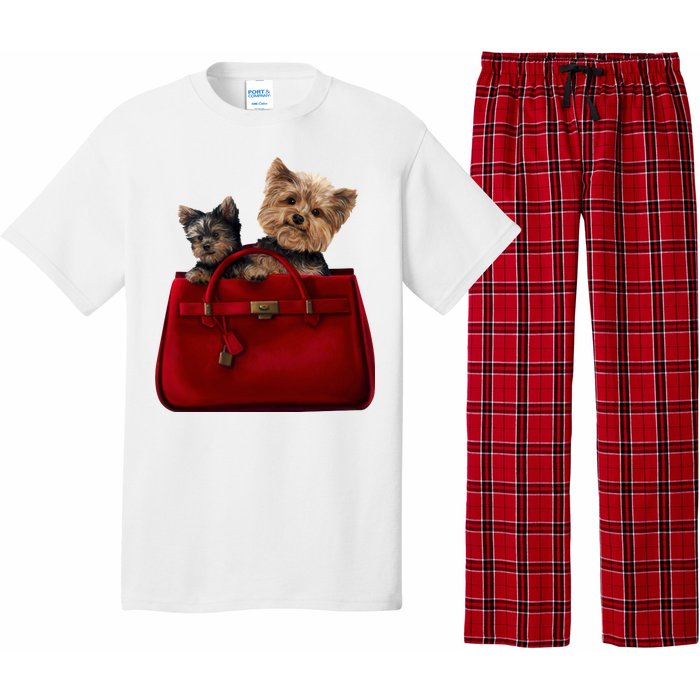 Yorki Dogs in Bag Pajama Set