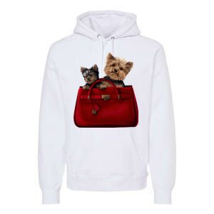 Yorki Dogs in Bag Premium Hoodie