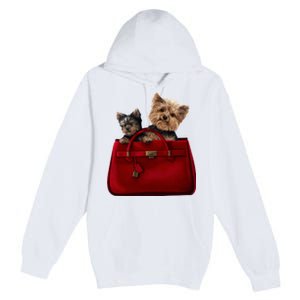 Yorki Dogs in Bag Premium Pullover Hoodie