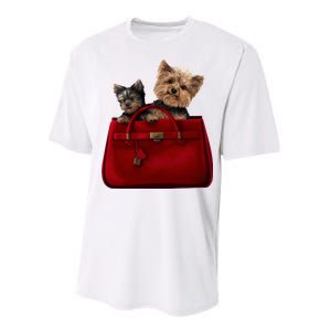 Yorki Dogs in Bag Performance Sprint T-Shirt