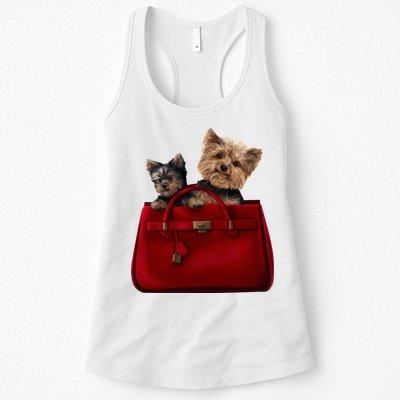 Yorki Dogs in Bag Womens Tank Top