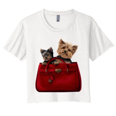 Yorki Dogs in Bag Crop Top
