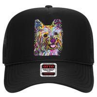 Yorkie Dog Dean Russo High Crown Mesh Back Trucker Hat