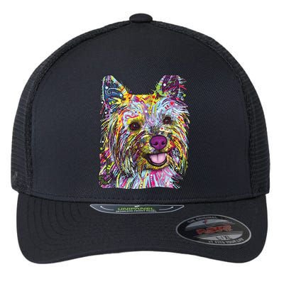 Yorkie Dog Dean Russo Flexfit Unipanel Trucker Cap