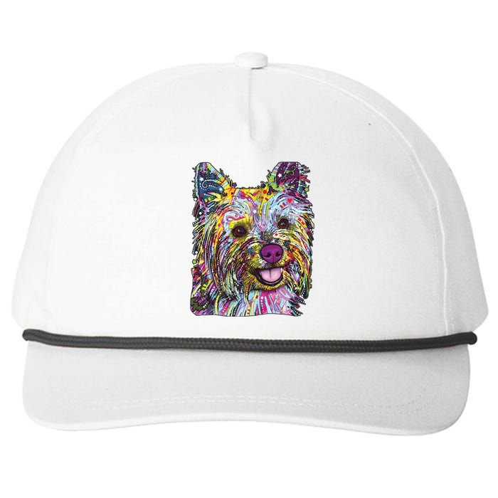 Yorkie Dog Dean Russo Snapback Five-Panel Rope Hat