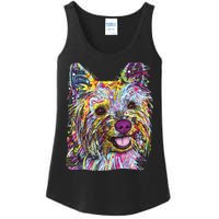 Yorkie Dog Dean Russo Ladies Essential Tank